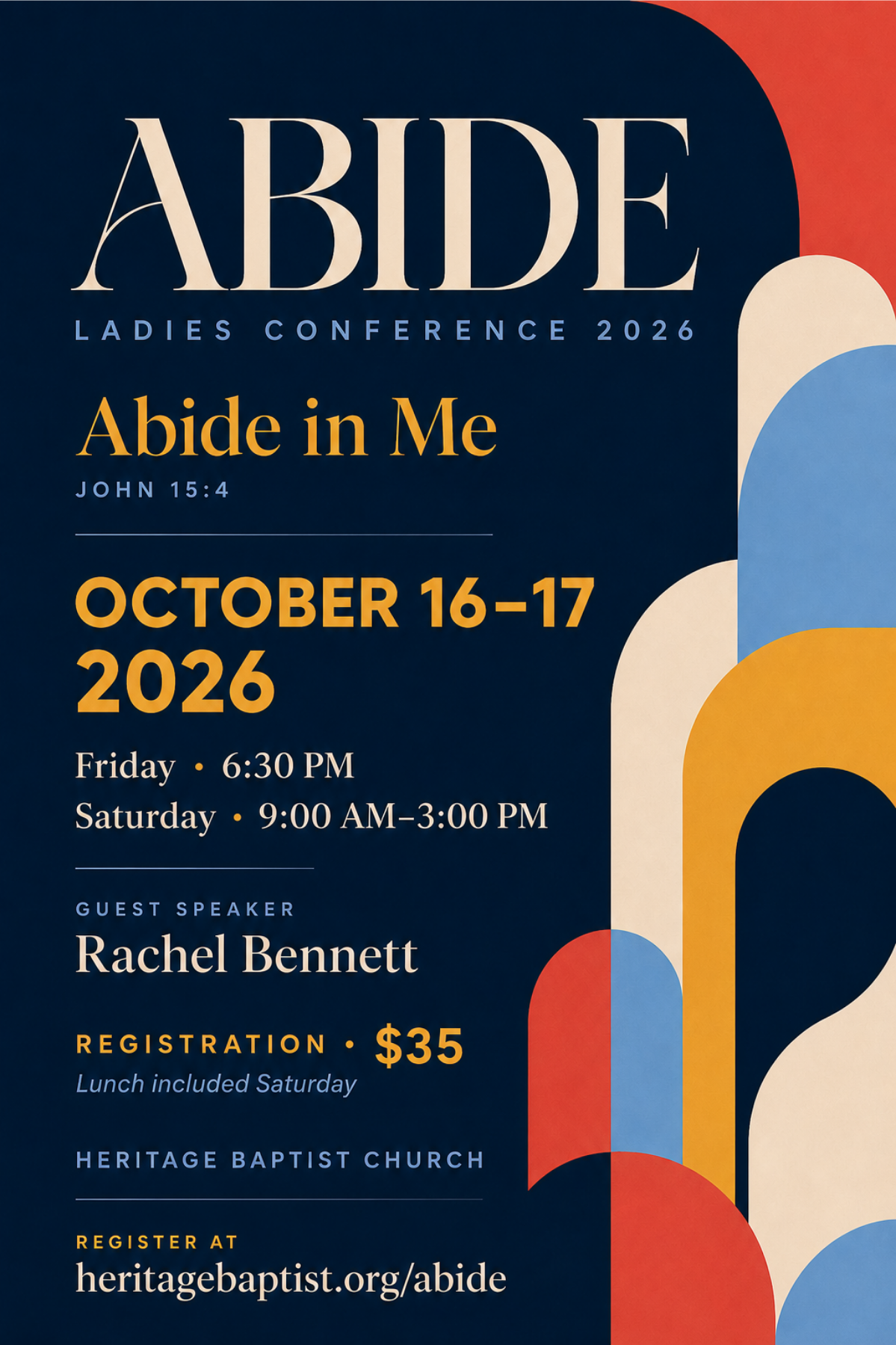 Abide women’s conference flyer