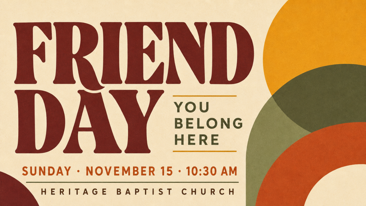 Friend Day church event graphic